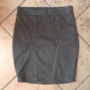 Bebe Grey Pencil Skirt